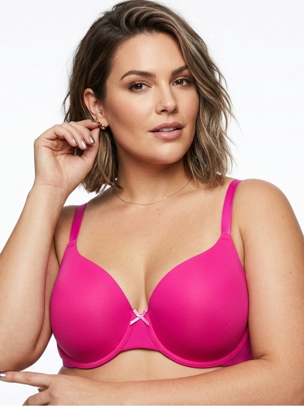 Isaac Mizrahi perfect coverage bra hot pink 38D NWT